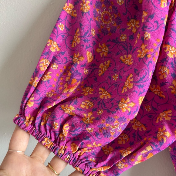 Spell & The Gypsy Madame Peacock Sweetheart Mini Dress | Boysenberry | Size Smal - Picture 13 of 16